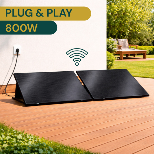 Plug & Play 800W solar kit – Self-consumption – Full Black