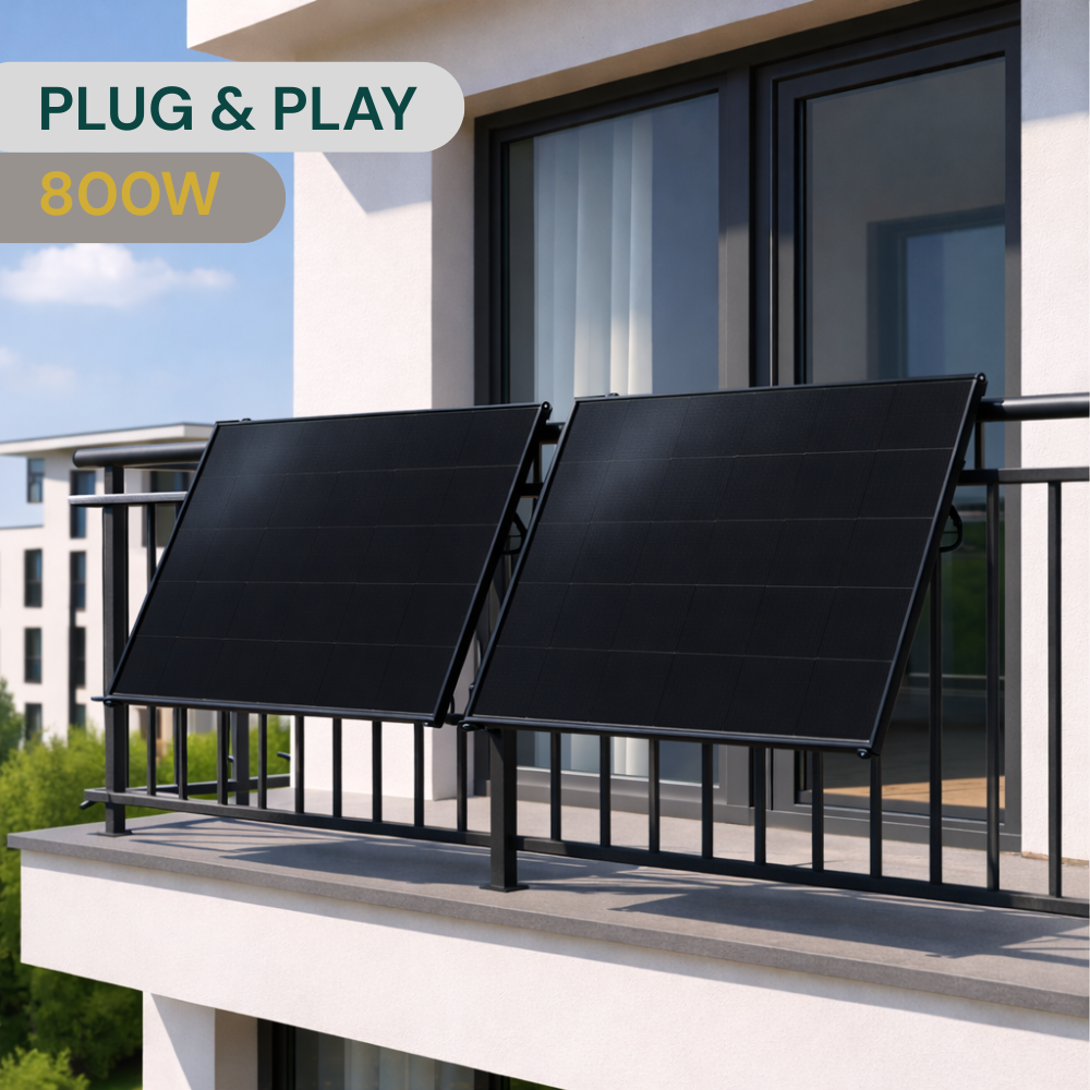 Plug & Play 800W solar kit – Self-consumption – Full Black