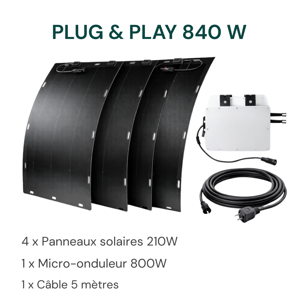 Kit Solaire Flexible 840W – Plug & Play
