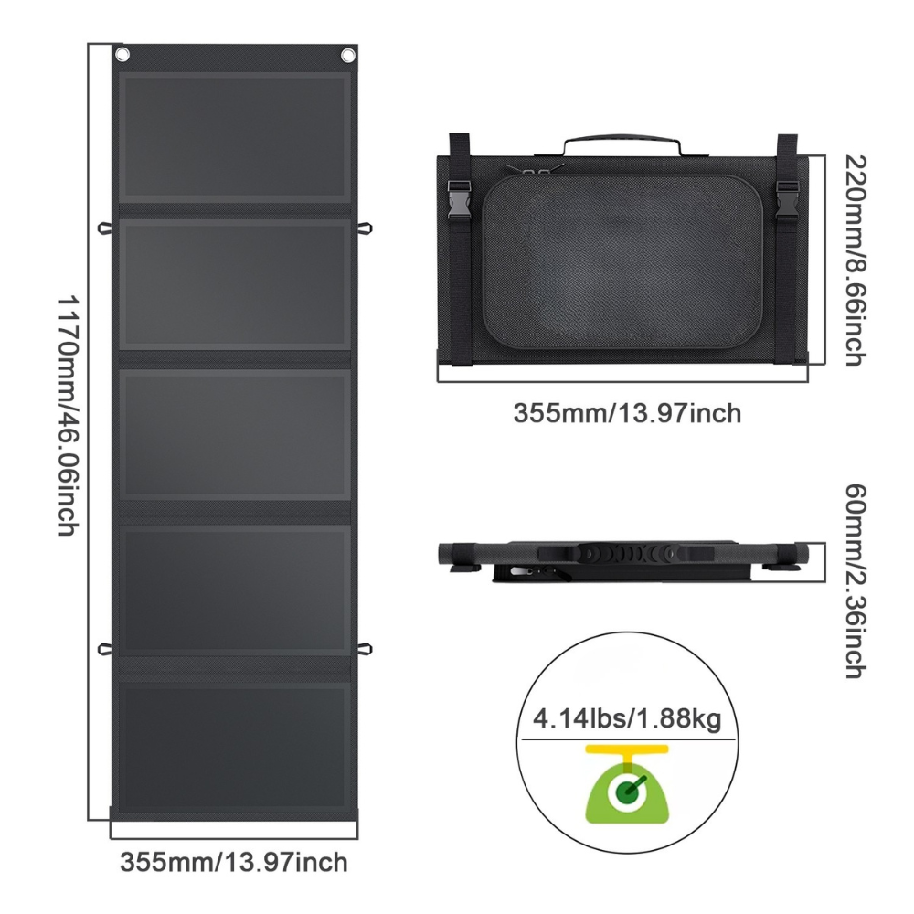 70W Portable Solar Panel